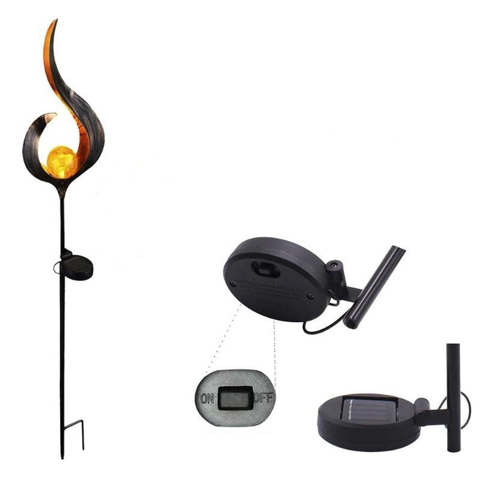 LED-Kunstflammen-Gartenleuchte