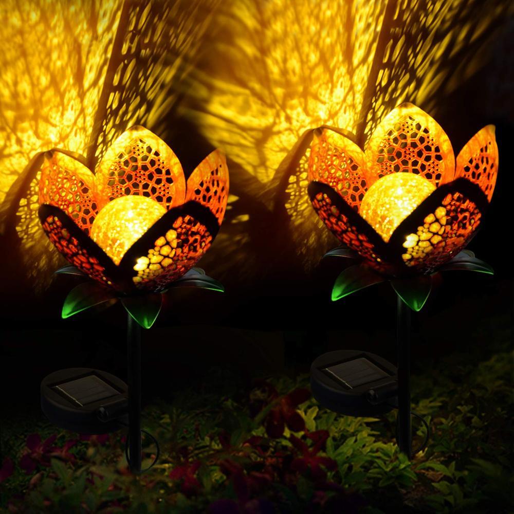 Solarbetriebene Blumen-Gartenleuchte