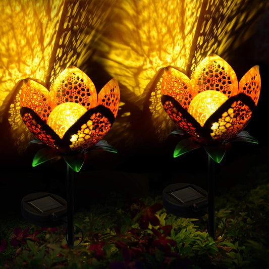 Solarbetriebene Blumen-Gartenleuchte
