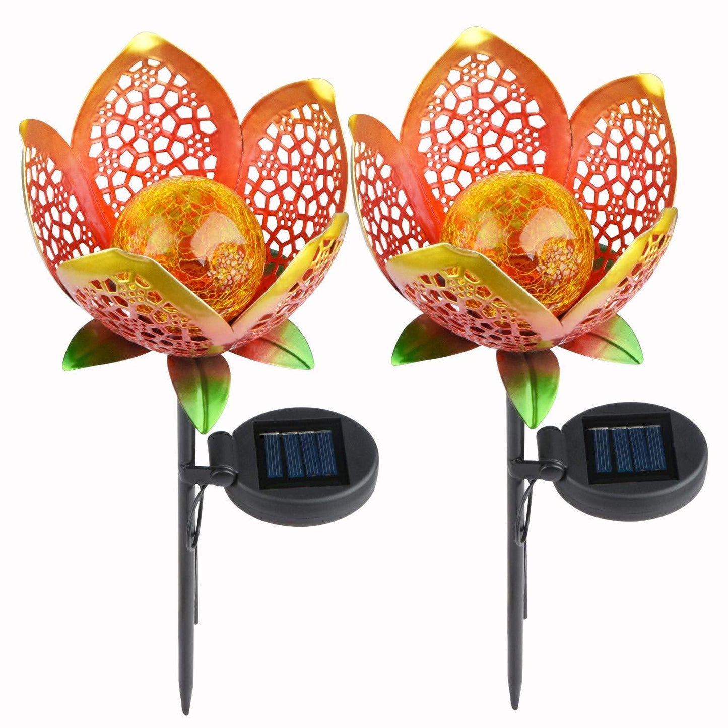 Solarbetriebene Blumen-Gartenleuchte