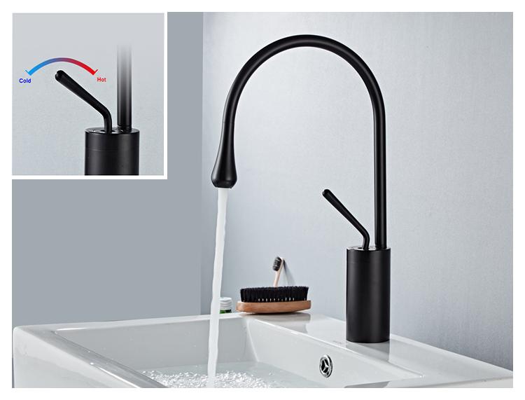 Raffeto - Messing-Schwanenhals-Badezimmerarmatur