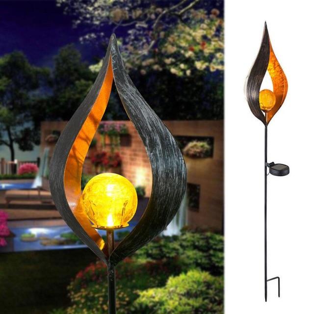 LED-Kunstflammen-Gartenleuchte